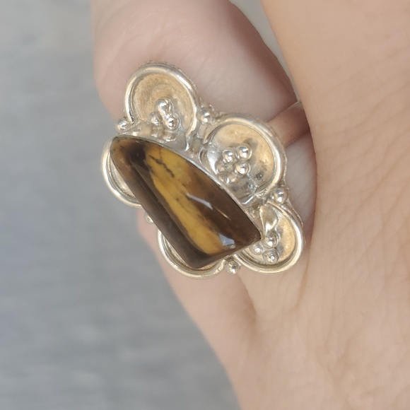 ***$15 Sale*** New Tiger Eye 925 Silver Ring. - Picture 3 of 12